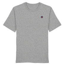 Lade das Bild in den Galerie-Viewer, T-Shirt mit Schallplatte gestickt grau