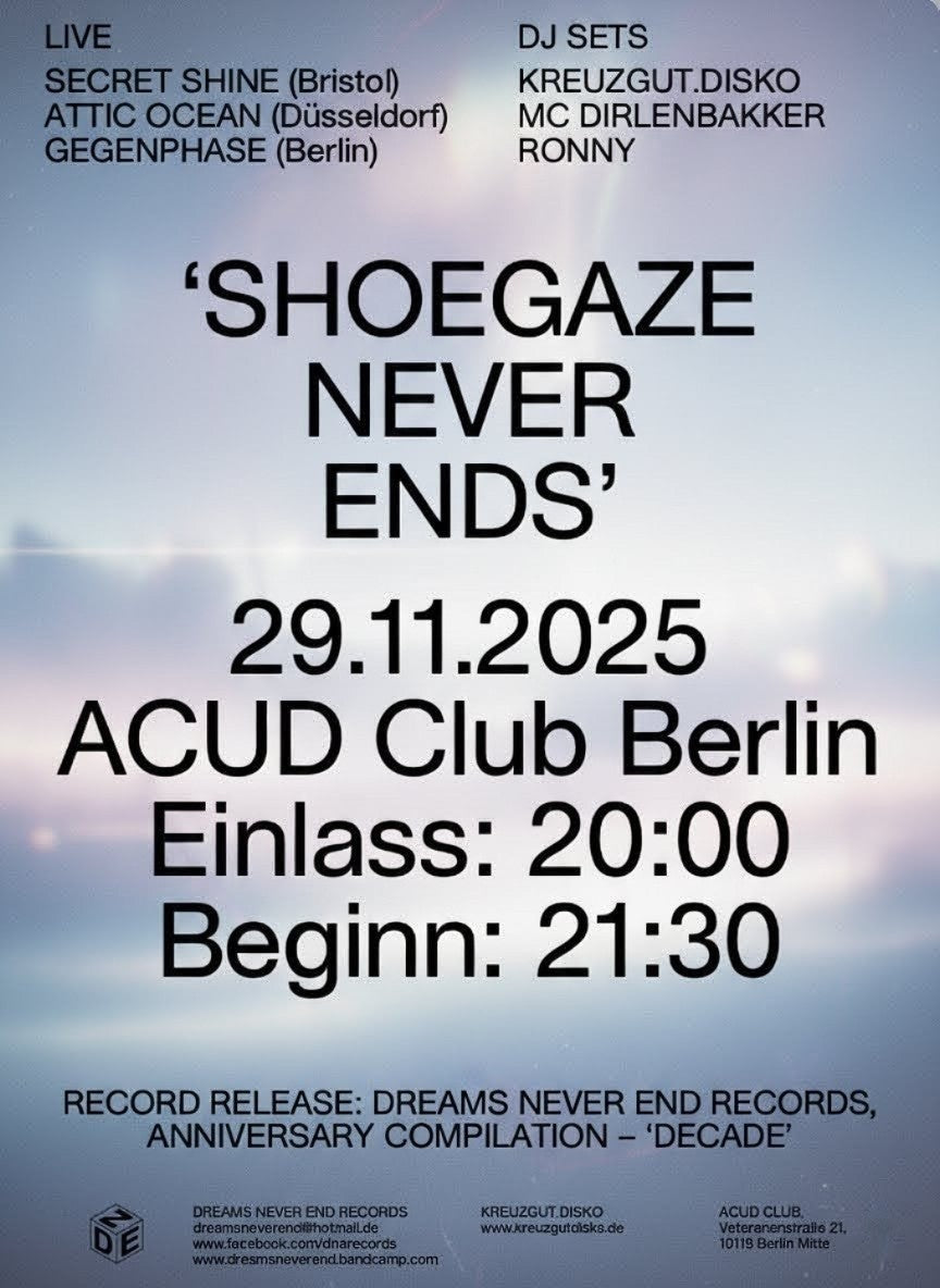 'SHOEGAZE NEVER ENDS' Festival Ticket