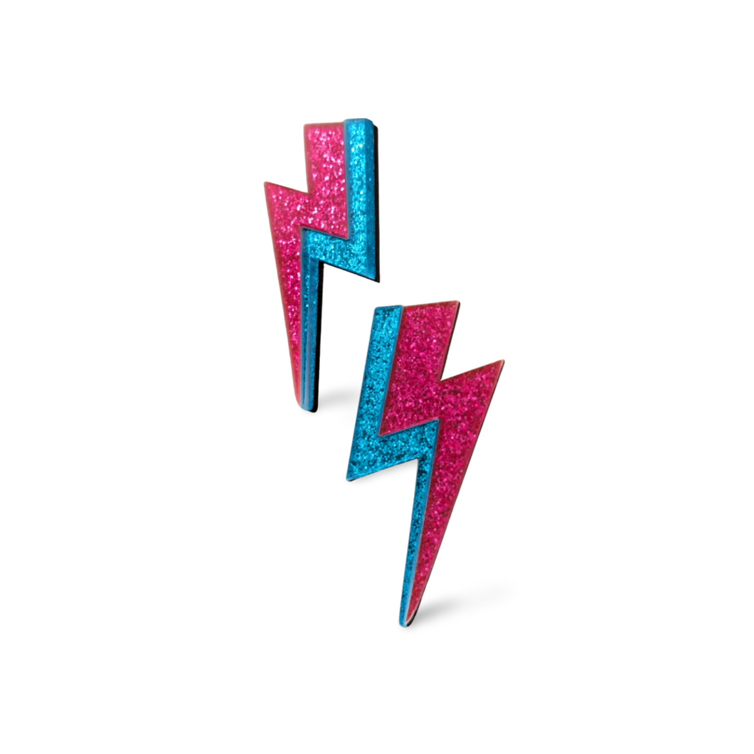 Glitzer Blitz Ohrringe