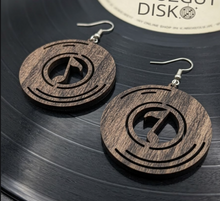 Lade das Bild in den Galerie-Viewer, Schallplatten Ohrringe aus Holz

